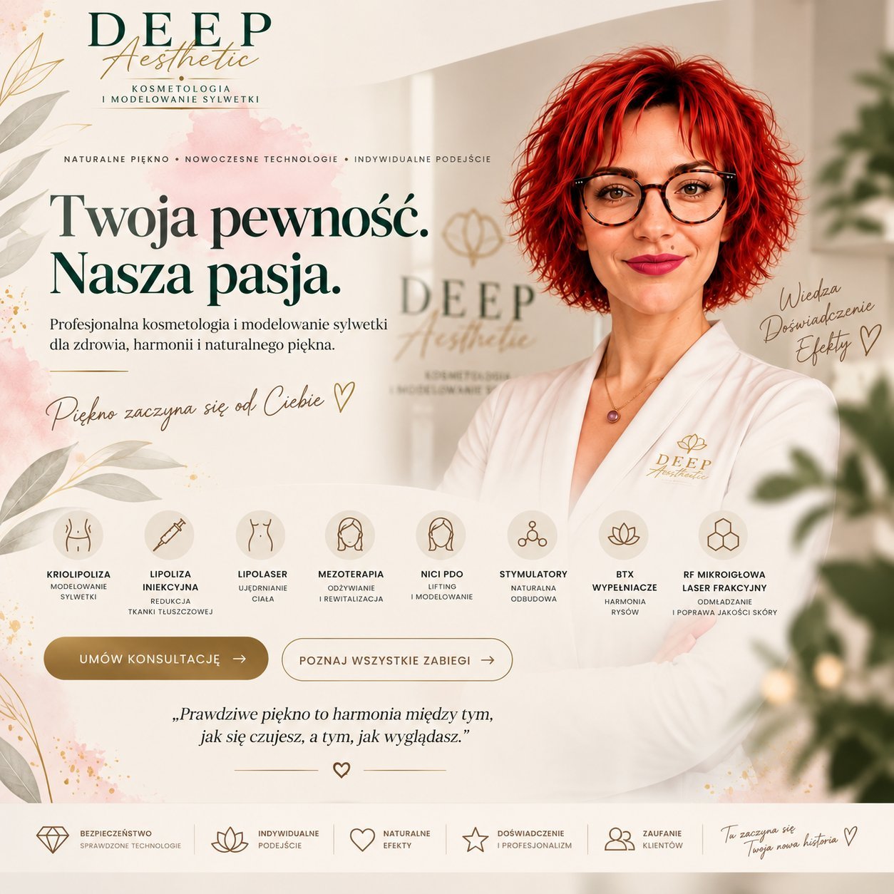 Wnętrze gabinetu Deep Aesthetic w Suwałkach — medycyna estetyczna